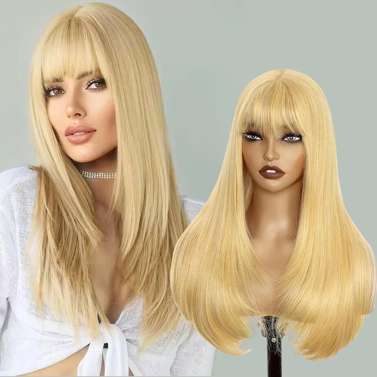Ginger Orange Short Layered Cut Straight Lace Front Wig With Bangs 13x4 HD Lace Glueless Synthetic Daily Wear On Clearance Sale