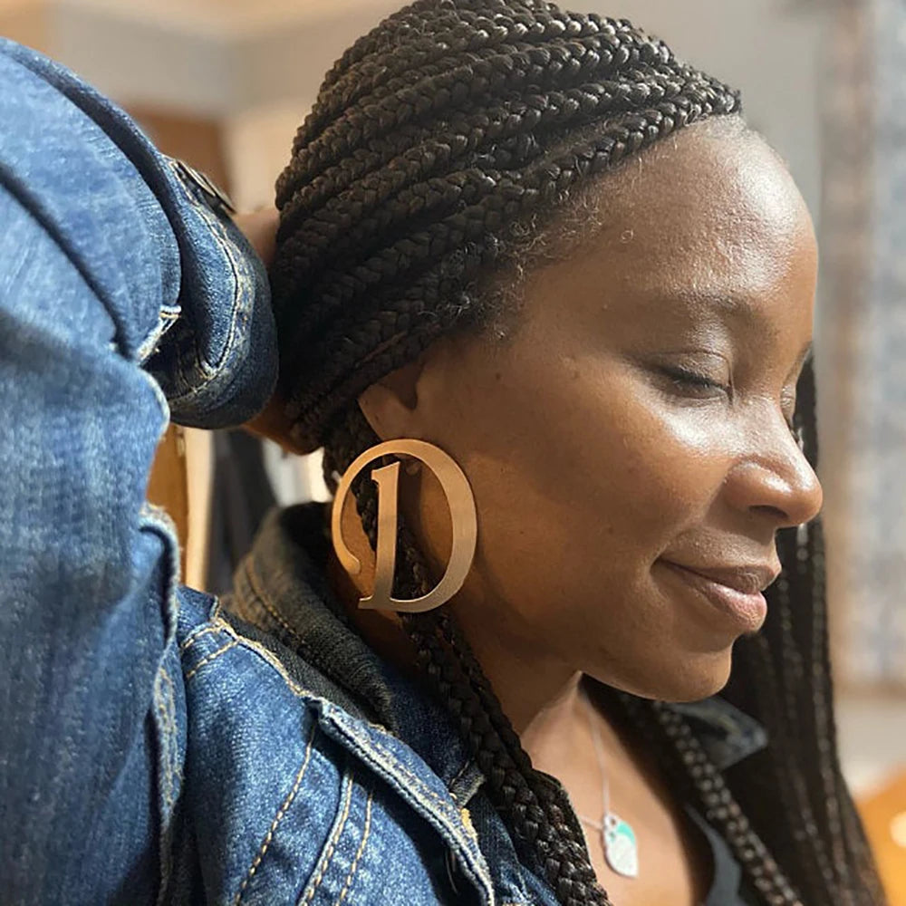 Large Letter Earring